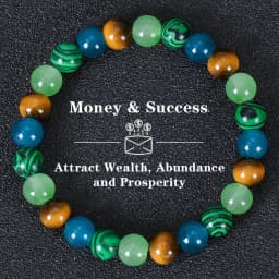 Natural Stone Bracelet Tiger Eye Stone Crystal Wealth Money Success Bracelet Men's and Women's Bracelets 호안석팔찌