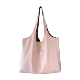 Casual Double Sided Shoulder Bag Large Capacity Floral Pink Tote Bag Leopard Print Bag