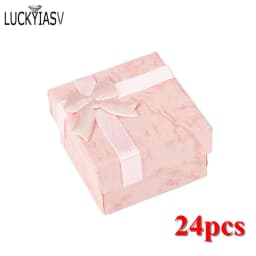 Ring Gift Box Jewelry Organizer Paper Box Ring Packaging Box Jewellry Store Container Earring Case 24pcs/Lot