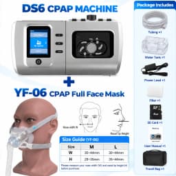 Resoxy DS6 Auto CPAP Machine 28dB Low Noise Automatic Pressure Adjustment Device Heated with SD-card For Home Travel Sleeping