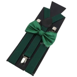 Adjustable Elastic Leather Suspenders Bowtie Set Men Women Baby Blue Braces Straps For Wedding Y-Back Shirt Accessories Gift