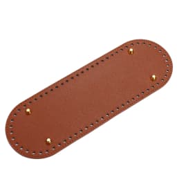 1PC Oval Long Bottom for Knitted Bag PU leather Bag Accessories Handmade Bottom With 64 holes DIY Crochet Bag Bottom