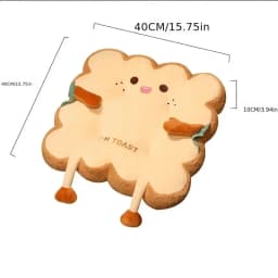 1pc Simulation Bread Toast Cushion Stuffed Memory Foam Pillow Sofa Chair Decor Seat Cushion Cute Student Chair Pad