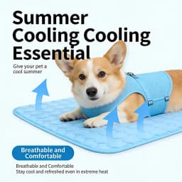 Pet Ice Silk Cool Sleeping Mat Multiple Sizes Breathable Heat Dissipation Non Slip Summer Rest Pad For Puppy Kitten