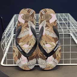Hawaii Print Slippers Men Flip Flops Beach Sandals Non-Slip Flat Shoes Casual Slipper Indoor House Shoes for Men Outdoor Slides