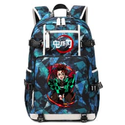 Demon Slayer Anime School Bag Large Capacity Lightweight Student Backpack for Kids Boys Girls Daily Use