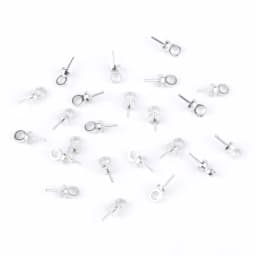 100Pcs/Lot 6x3mm Gold Silver Color Basic Pins Stoppers Connector Pin Stud Earring For DIY Jewelry Making Accessories Supplies