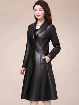 Mauroicardi Spring Autumn Fitted Soft Black Pu Leather Blazer Jacket Women Single Breasted Elegant Luxury Designer Clothes 2025