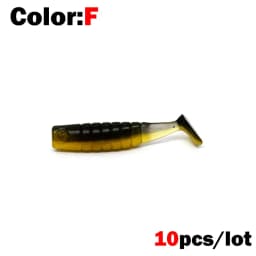OUTKIT 10Pcs/lot Wobblers Rockfishing Soft Lures Rubber Soft Baits 4cm 1g Fishing Soft Worm Artificial Baits Bass Silicone Fish