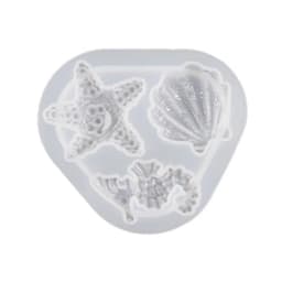 Seashell Conch Starfish Fish Under the Sea Style Pastry Baking Molds for Marine Theme Keychain jewelry Silicone Mold