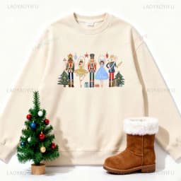 Christmas Nutcracker Y2k Clothes Christmas Sweatshirt Nutcracker Ballet New in Hoodies & Sweatshirts Party Sweater Women Tops