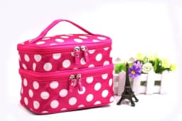 Large Capacity Makeup Bag Double Zip Women Cosmetic Bag Bathing Pouch Travel Toiletries Organizer Waterproof Storage Make Up Cas