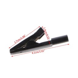 2Pcs Insulated Alligator Clip 2mm Battery Test Clip Banana Female Adapter Meter Test Multimeter Pen Cable Probes Crocodile Clip