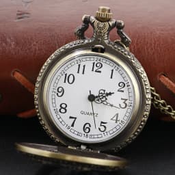 Alchemist Hollow Steampunk Quartz Pocket Watch Bronze Case Necklace Pendant Clock Chain Men's and Women's Christmas Gift Reloj