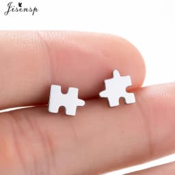Korean Style Star Moon Ear Studs for Girls Minimalist Cat Puzzle Leaf Dinosaur Earrings Black Stainless Steel Jewelry Oorbellen