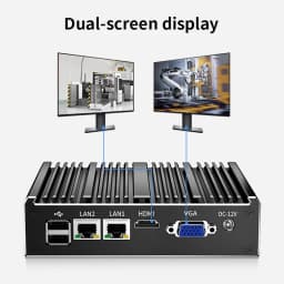 Topton Cheap Compact Fanless Mini PC Intel Celeron N2840 N2930 J1800 Dual LAN DDR3L MSATA SSD Firewall Computer Homelab Server