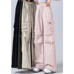 Stylish High Waist Cargo Pants Waterproof Quick Dry Casual Outdoor Hiking Pants with Drawstring