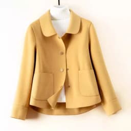 High-Quality Double-Sided Woolen Coat For Women 2024 New Short Temperament Doll Neck Mother's Outfit Woolen Coat Female Red Came