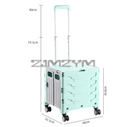 5S Quick Folding Shopping Trolley Large Capacity Hand-Pulled Cart Climb Stairs Vegetable Bung Lightweight Travel Picnic Handcart