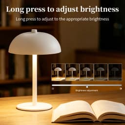 Cordless Mushroom Table Lamp Touch Control Dimmable LED Desk Light Rechargeable Bedroom Night Light Home Decor Gift