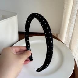 Retro Satin Polka Dot Sponge Headbands for Woman Fashion Temperament Hair Hoop Wash Face Hair Band Female Party Hair Accessories