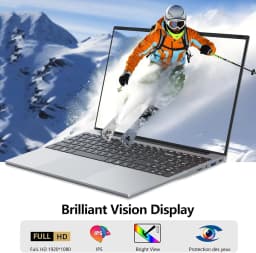 Xiaman 15.6 inch Windows 11 Laptop Computer Intel Core i3 6006U IPS 1080P Notebook PC Office Study Laptops Fingerprint Unlock