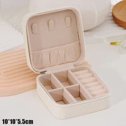 1pc Simple Portable Travel Jewelry Storage Box For Bracelets Earrings, Rings And Studs