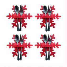 Party Supplies Santa Claus Xmas Tree Snowflake Table Decorations Tableware Organizer Christmas Knife Fork Holder Cutlery Bag