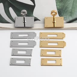 3/10Sets Silver/Gold Stainless Steel Rectangle Eyelets Screws For Handbag Shoulder Bags Lock DIY Hardware Repair Fix Accessories