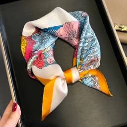 100% Real Silk Scarf Women Square Neck Tie Wrist Shawls Wraps for Ladies Foulard Scarves Pashmina Female Hijab Bandana Bufanda