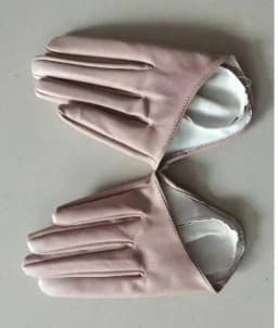 Men Women's Short Design PU Leather Half Palm Motorcycle Gloves Male Female Performance Dancing Gloves R982