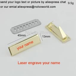 50-100 Pcs Metal Label Personalized Tag for Handbag Laser Engrave Logo Custom Brand Logo Bag Labels Plate Etiquettes Metalique