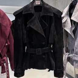 YOLOAgain Double Breasted Croc Pattern Leather Jacket Women 2026 Autumn New Genuine Leather Jacket Ladies