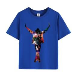 Kids Michael Jackson Rock N Roll T-Shirt Children's Fashion Crew Neck Top Summer Casual Clothes for Baby Boys/Girls