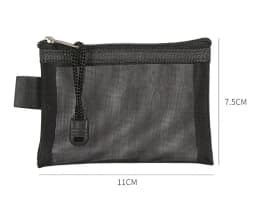 Mini Clear Nylon Mesh Zipper Coin Purse Cute Wallet Portable Credit Card ID Bag Lipstick Pouch Data Line Key Earphone Organizer