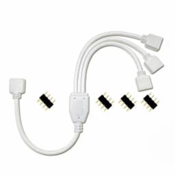 4 Pins RGB LED Tape Connector 1 to 1 2 3 4 5 Plug Power Splitter Cable 4pin Needle Female Connector Wire for RGB Led Strip Light