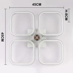 Smart LED Ceiling Fan Light 48W Energy Efficient with Remote Control 3 Speed Options 2/4H Timer for Living Room Bedroom E27