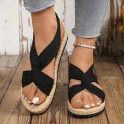 New Summer Women's Slip-On Sandals, Breathable, Lightweight, Simple, Stylish Outdoor Party Sandals for Women to Wear Alone