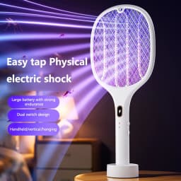 Multi Functional Bug Zapper Racket Usb Rechargeable Mosquito Killer Safe 3 In 1 Electric Mosquito Swatter Pest Control Supplies