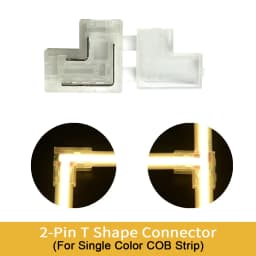 5pcs Flexible COB Strip Fast Connector 8mm 10mm Width COB Strip LED Tape FOB Solderless Joint Wire Right Angel Connectors