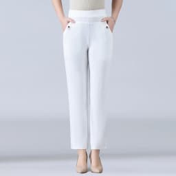 Candy Color Korean Stretch Pants Slim High Waist Straight Pants Women Trouser Patchwork Pocket Casual Thin Classic Pantalones