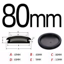 14mm-150mm Hole Diameter Black Single Sided Protective Coil Sealing Rubber Ring Wiring Grommets Hole Plug Gasket