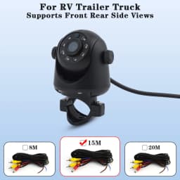 AUTOTOP 1920×1080P AHD Car Front Rear Side Views Camera For RV Trailer Truck, IR LEDs 3D Night Vision, Waterproof 160°Wide Angle