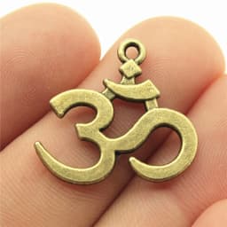 10pcs Charms Yoga Om Pendants Making DIY Handmade Tibetan Silver Color Vintage Antique Bronze Color Jewelry Making Finding