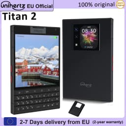 Unihertz Titan 2 Smartphone with Physical Keyboard 5G 512GB 12GB Android 15 50MP Camera Dual SIM Dual Screen 5050mAh Battery Dimensity 7300 (5G) Octa-Core