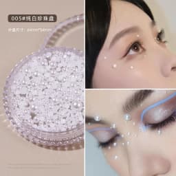1Box Eyes Face Makeup Facial Decoration Patch Butterfly Diamond Pearl Adhesive Rhinestone Glitter Sequin DIY Nail Art Decoration