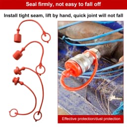 2 Set 1/2 Hydraulic Quick Disconnect Fitting Dust Cap For ISO-A Hydraulic Coupler Hydraulic Quick Connector Coupling Dust Cover