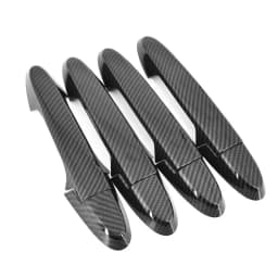 For Honda Fit Jazz 2014 2015 2016 2017 2018 2019 2020 Carbon Fiber Chrome Car Side Door Handle Cover Sticker Styling Accessories