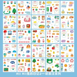 25/100 Pcs Cartoon Cute Sticker Pack Handbook Material Sticker Waterproof Handbook Sticker
