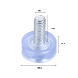 10 Pcs Thread M6 M8 Furniture Glide Levelling Feet Adjustable Leveler Pads Transparent Furniture Levelers for Table Chair Leg